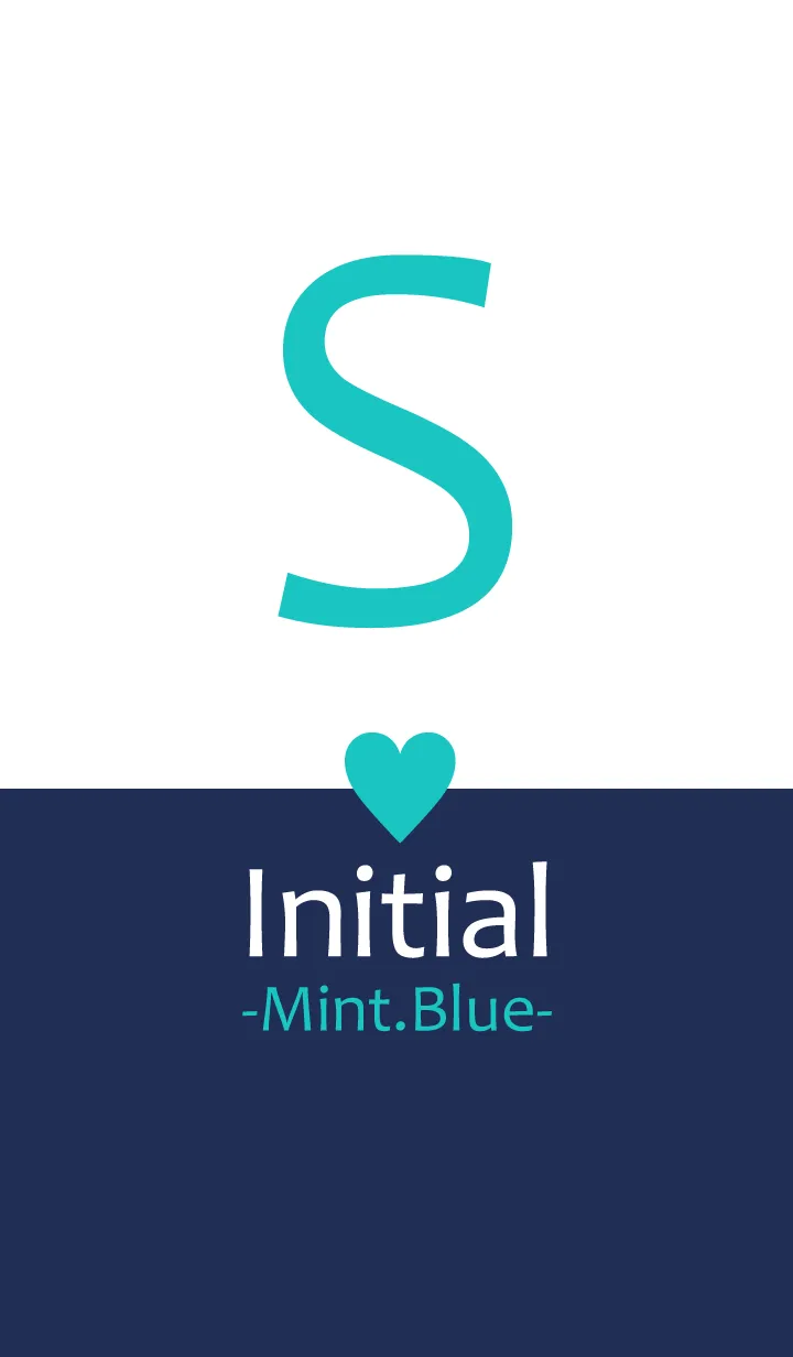 [LINE着せ替え] Initial 'S' -Navy&Mint.Blue-の画像1