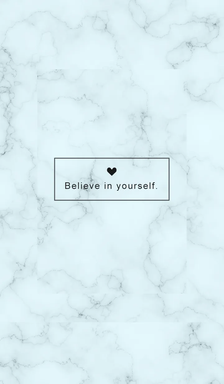 [LINE着せ替え] 「自分を信じて」♥大理石・ブルーの画像1