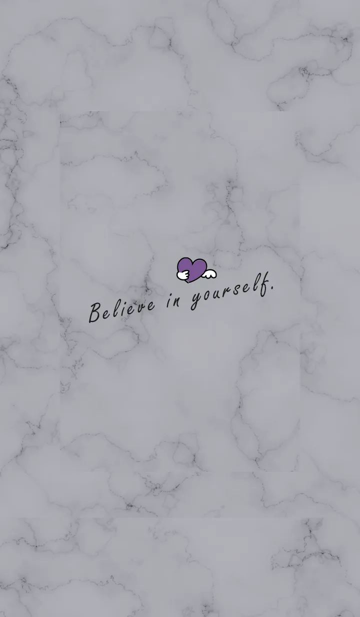 [LINE着せ替え] 「自分を信じて」♥大理石パープルグレーの画像1