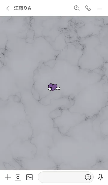 [LINE着せ替え] 「自分を信じて」♥大理石パープルグレーの画像3