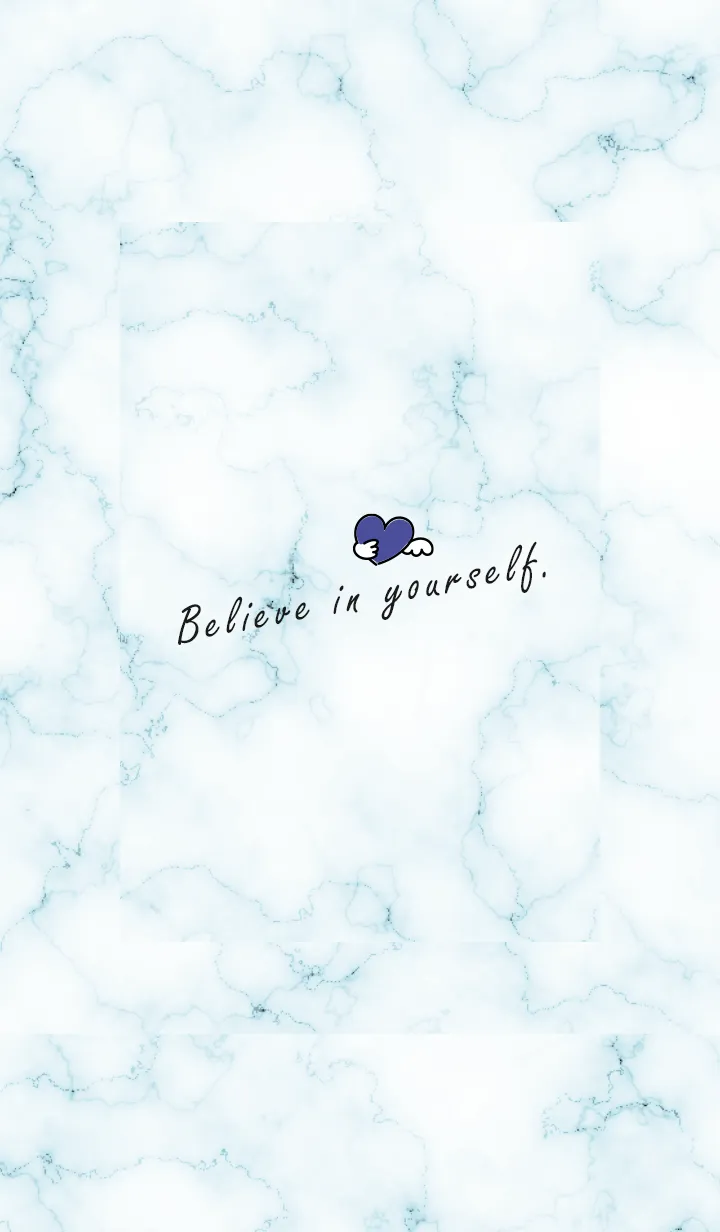 [LINE着せ替え] 「自分を信じて」♥大理石・ブルー2の画像1