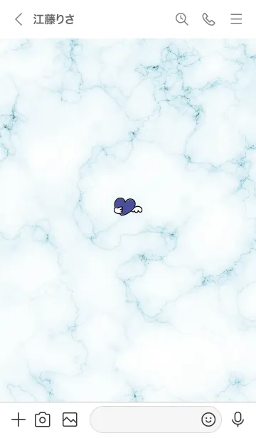 [LINE着せ替え] 「自分を信じて」♥大理石・ブルー2の画像3