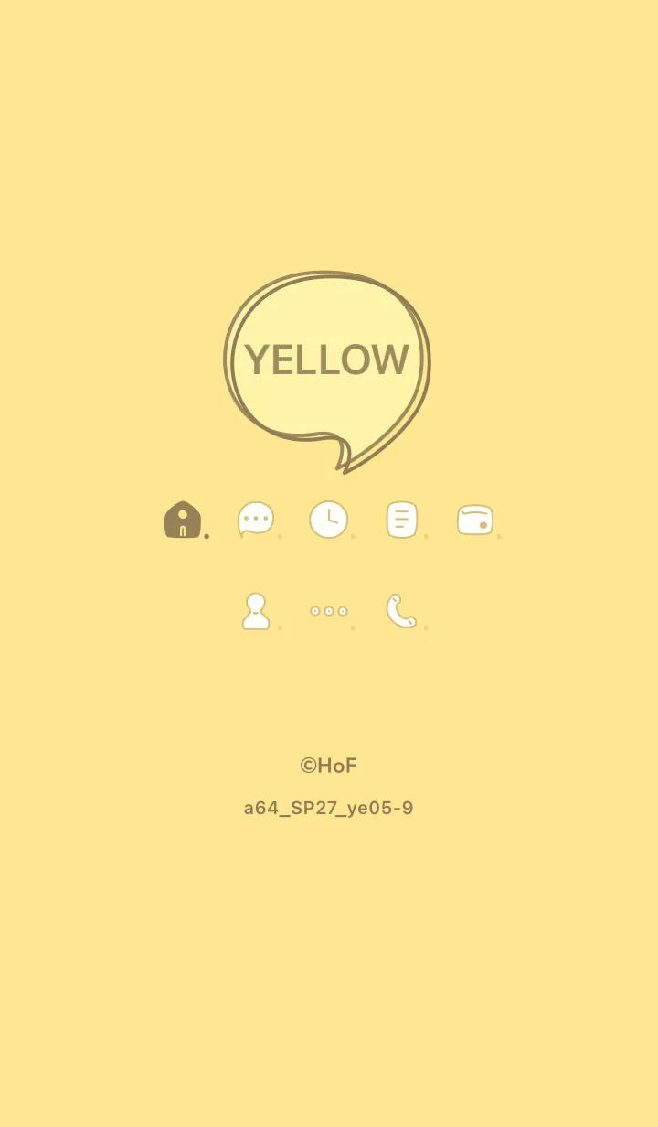 [LINE着せ替え] a64_27_イエロー5-9の画像1