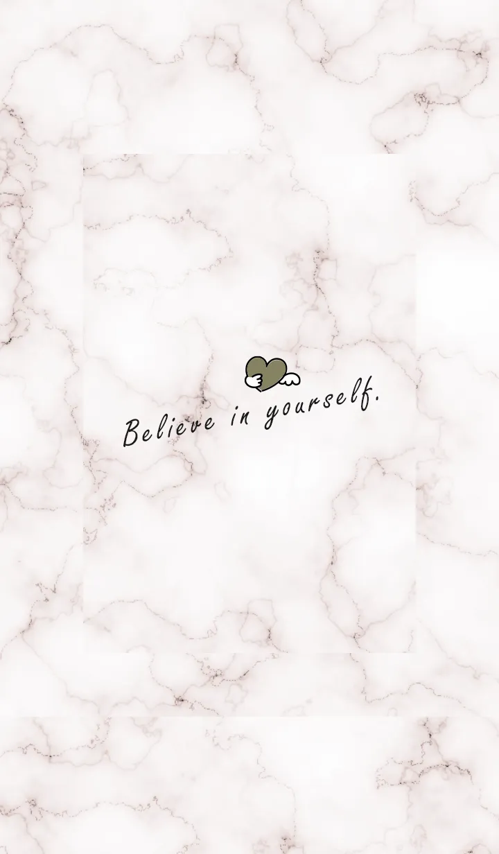 [LINE着せ替え] 「自分を信じて」♥大理石・ブラウンの画像1