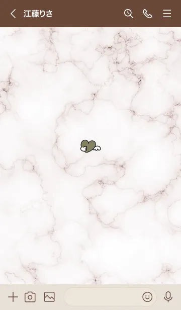 [LINE着せ替え] 「自分を信じて」♥大理石・ブラウンの画像3