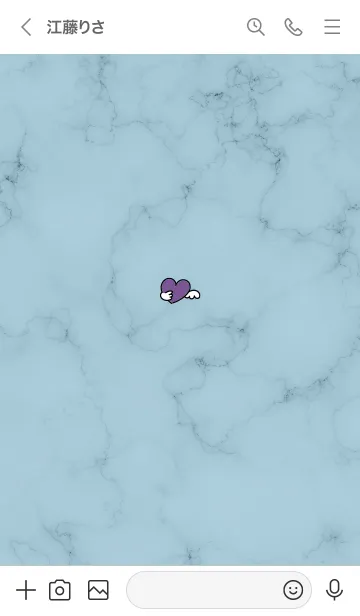 [LINE着せ替え] 「自分を信じて」♥大理石・ブルー3の画像3