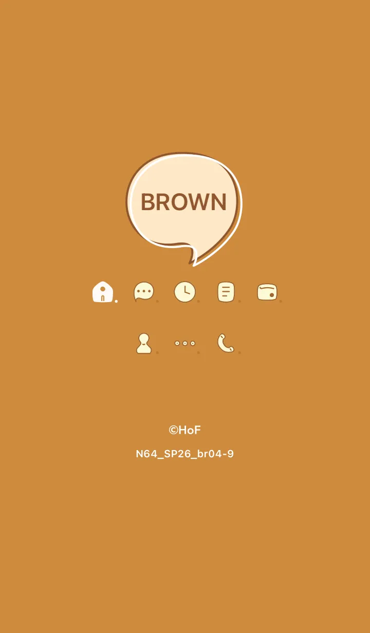 [LINE着せ替え] N64_26_ブラウン4-9の画像1