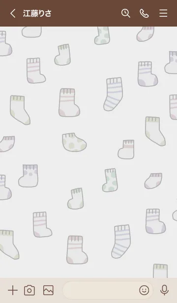 [LINE着せ替え] -くつした-の画像3