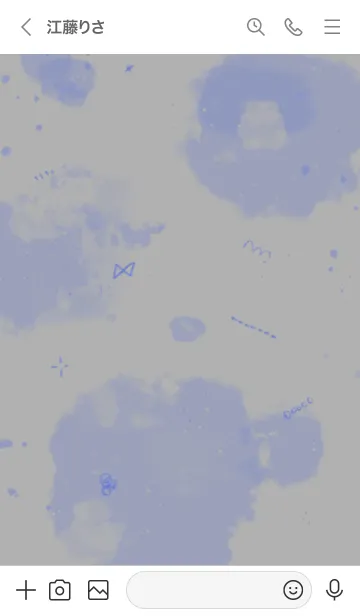 [LINE着せ替え] くすみブルー＆グレーの画像3