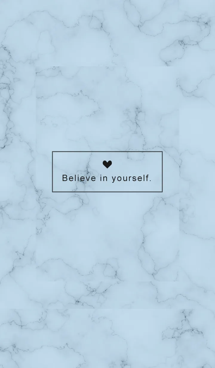 [LINE着せ替え] 「自分を信じて」♥大理石・ブルー5の画像1