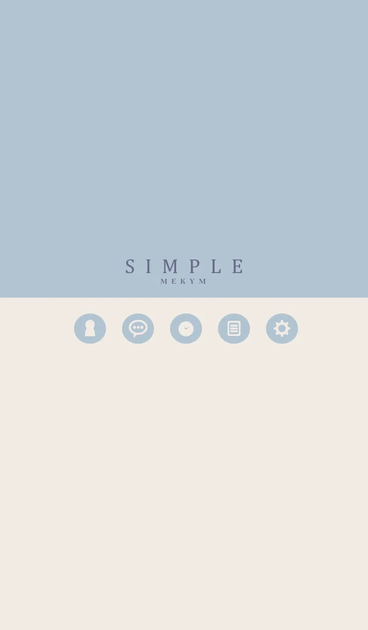 [LINE着せ替え] SIMPLE ICON BLUE-MEKYM 6の画像1