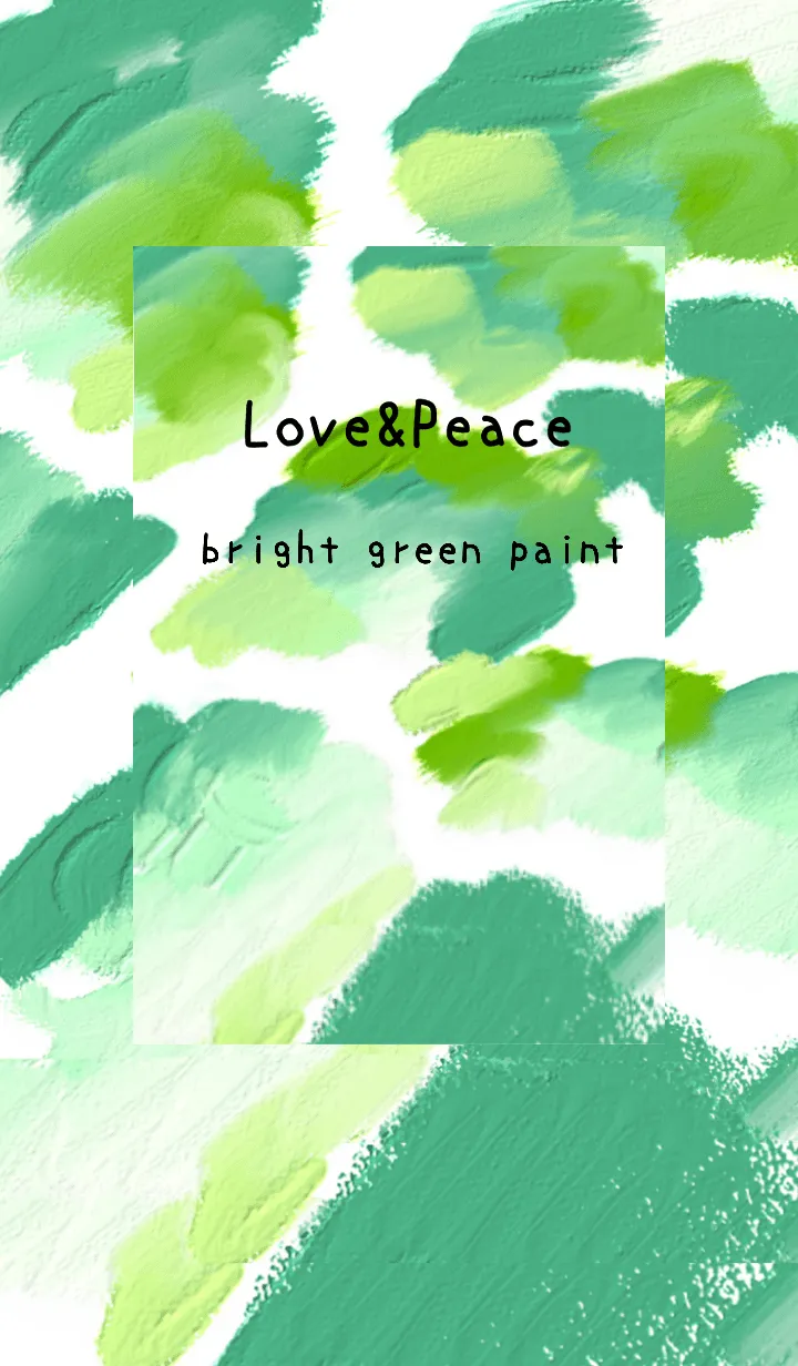 [LINE着せ替え] 油絵アート【bright green paint 28】の画像1