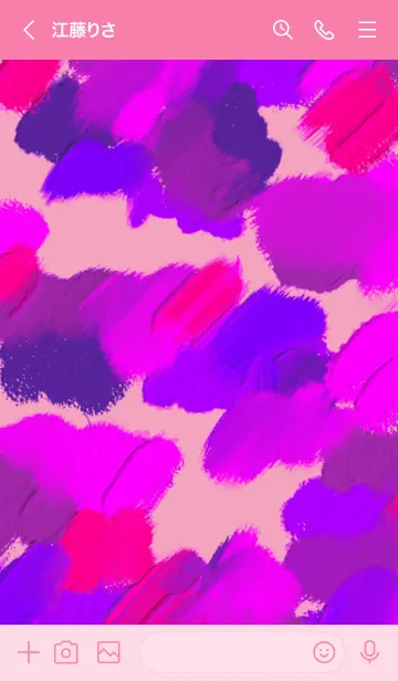 [LINE着せ替え] 油絵アート【magenta paint 31】の画像3