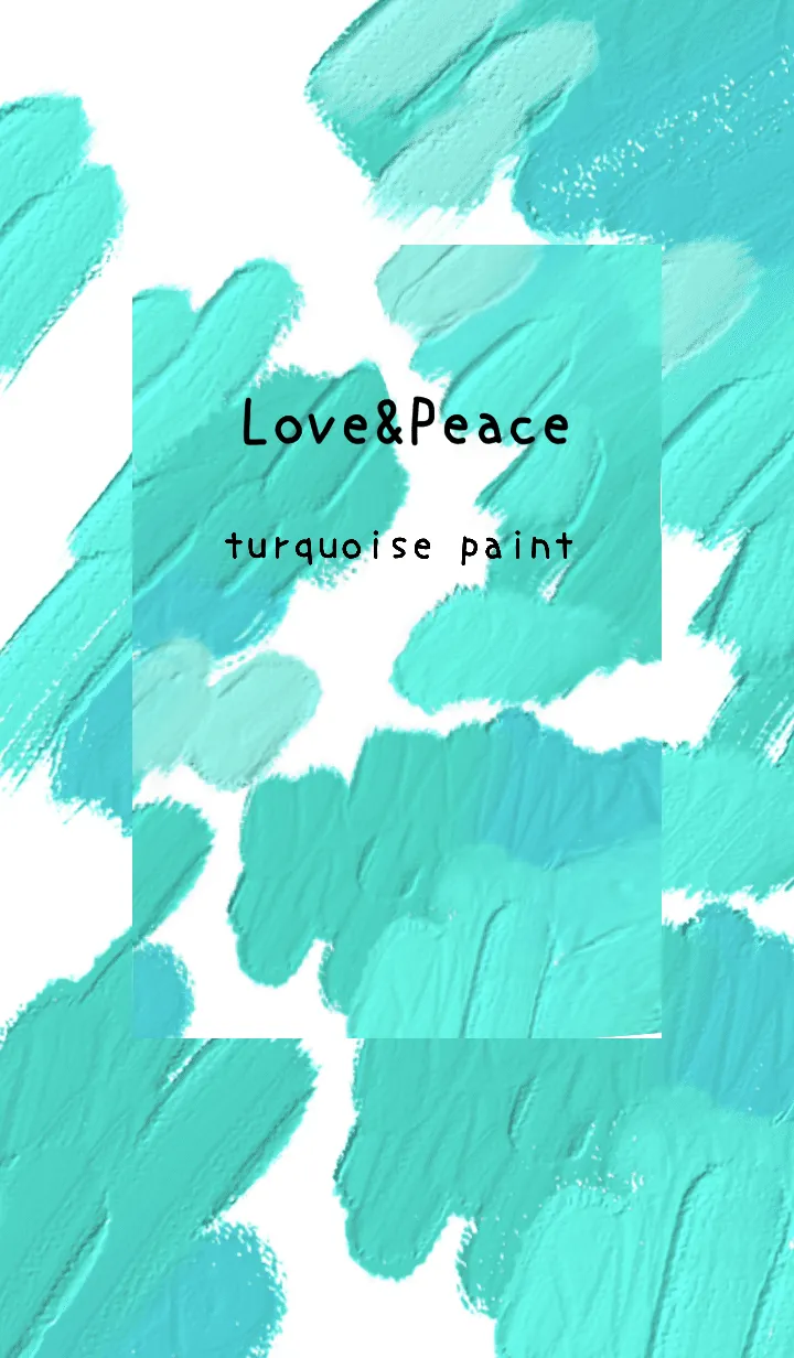 [LINE着せ替え] 油絵アート【turquoise paint 33】の画像1