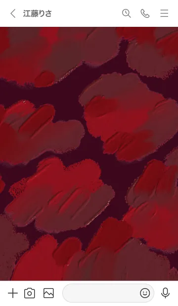 [LINE着せ替え] 油絵アート【burgundy paint 37】の画像3