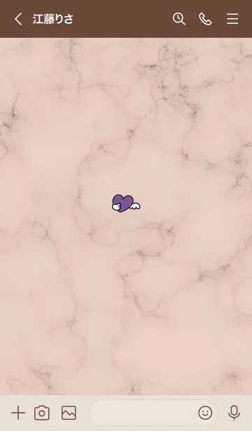 [LINE着せ替え] 「自分を信じて」♥大理石・オレンジの画像3