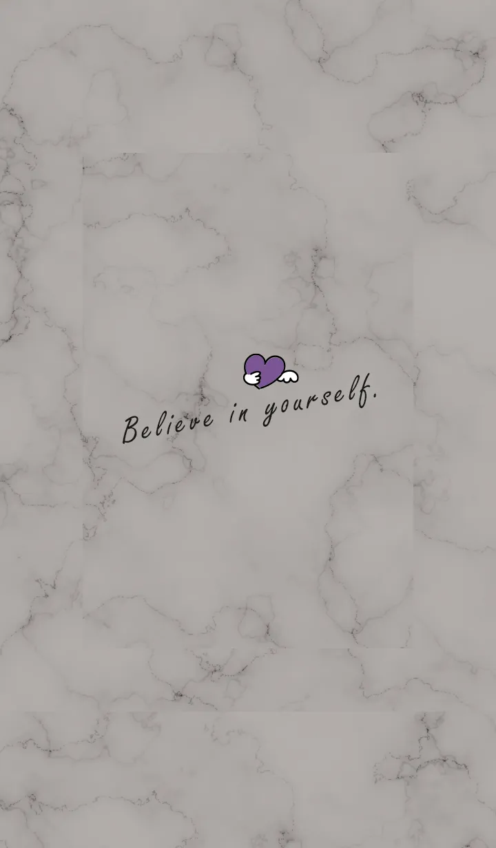 [LINE着せ替え] 「自分を信じて」♥大理石・ブラウン2の画像1