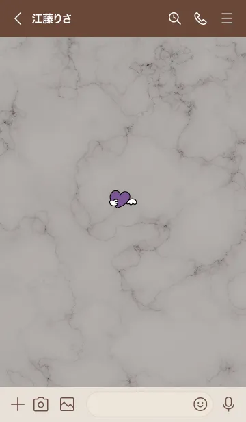 [LINE着せ替え] 「自分を信じて」♥大理石・ブラウン2の画像3