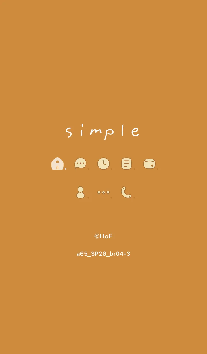 [LINE着せ替え] a65_26_ブラウン4-3の画像1