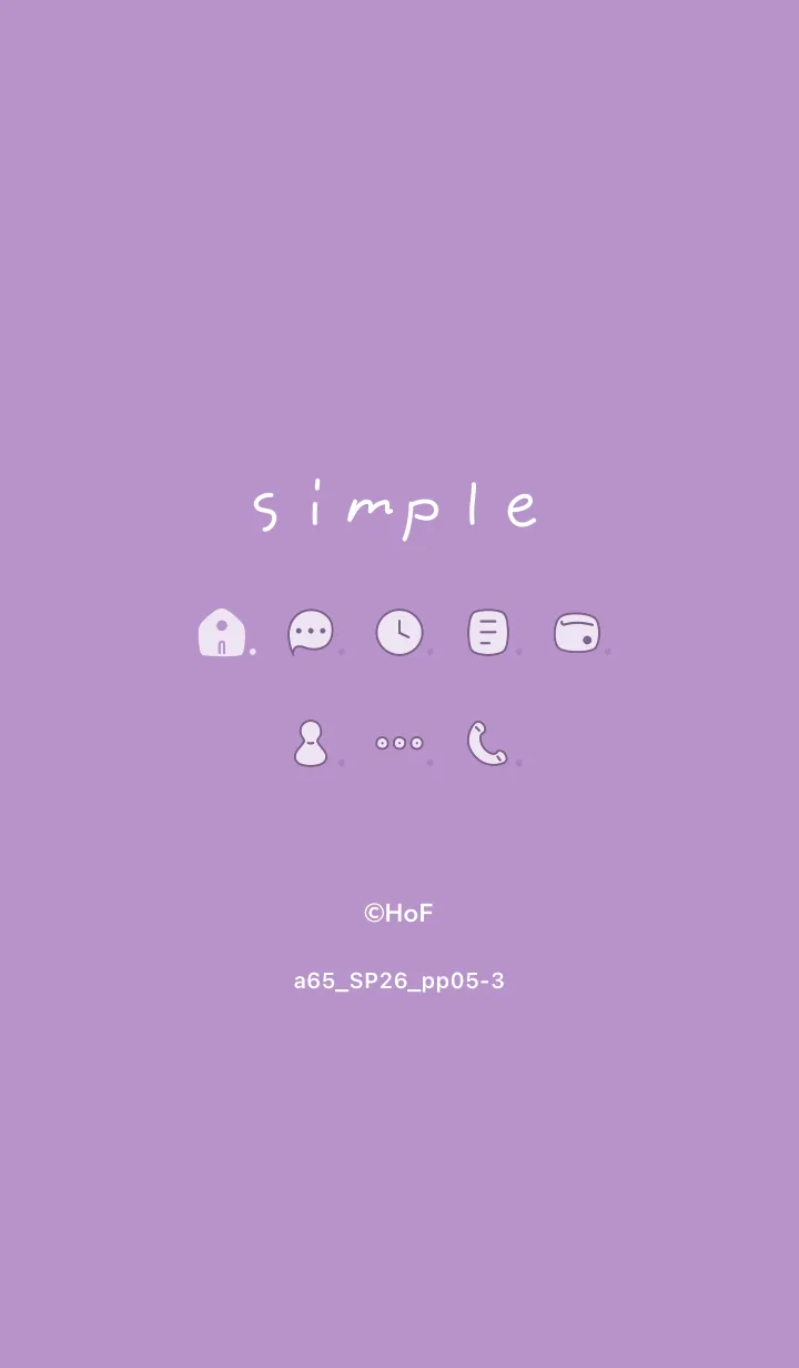 [LINE着せ替え] a65_26_パープル5-3の画像1