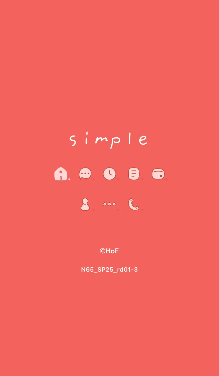 [LINE着せ替え] N65_25_レッド1-3の画像1