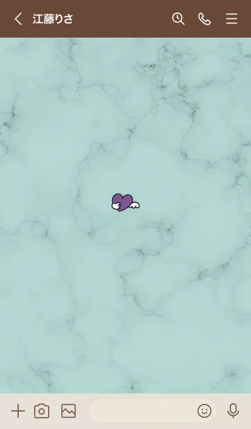 [LINE着せ替え] 「自分を信じて」♥大理石・ブルーグリーンの画像3