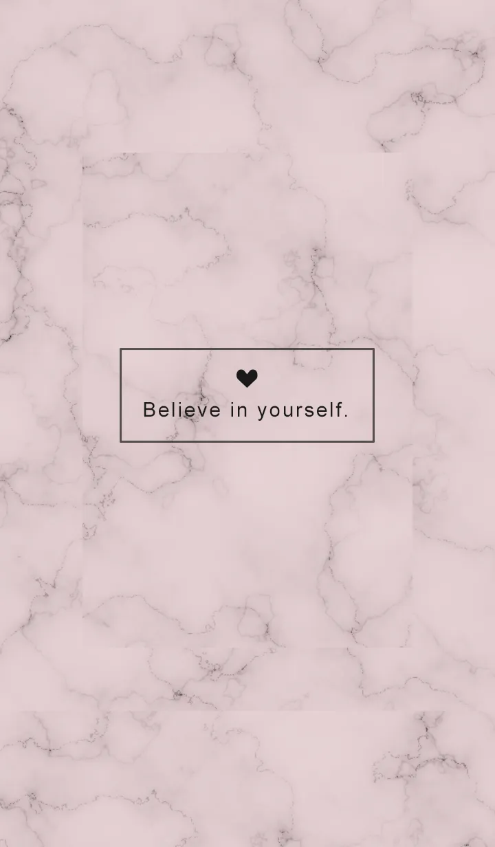 [LINE着せ替え] 「自分を信じて」♥大理石・ピンク5の画像1