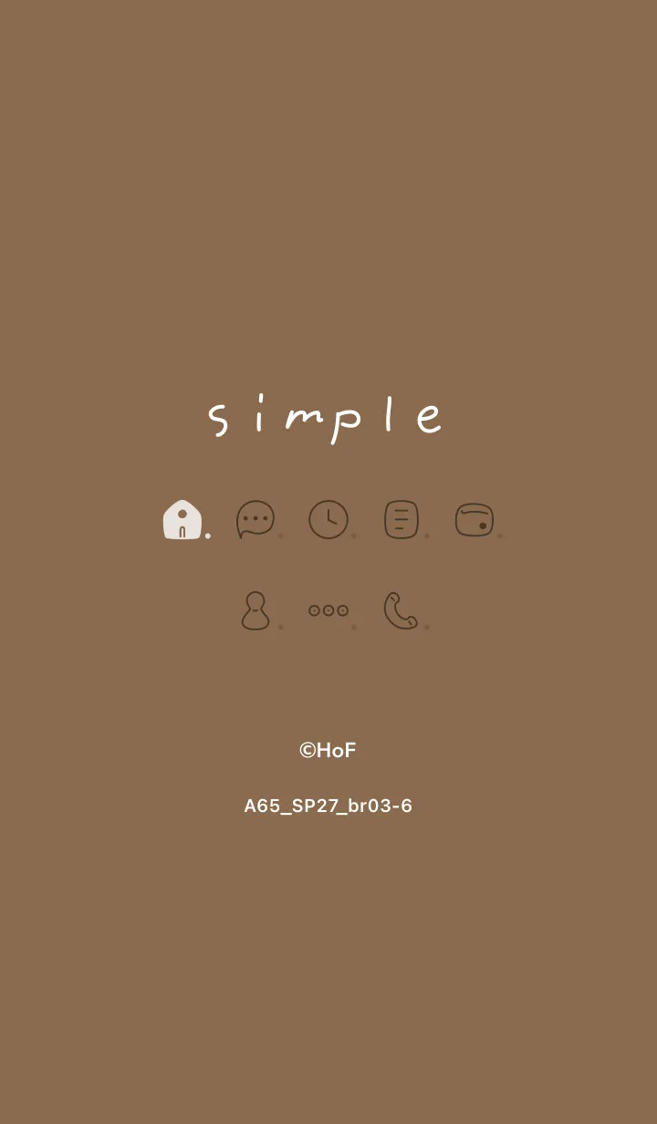 [LINE着せ替え] A65.27_ブラウン3-6の画像1