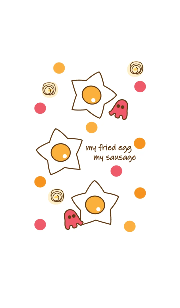 [LINE着せ替え] Fried egg & Sausage 5の画像1