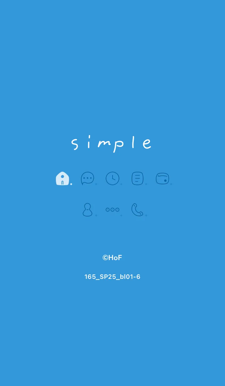 [LINE着せ替え] 165.25_ブルー1-6の画像1
