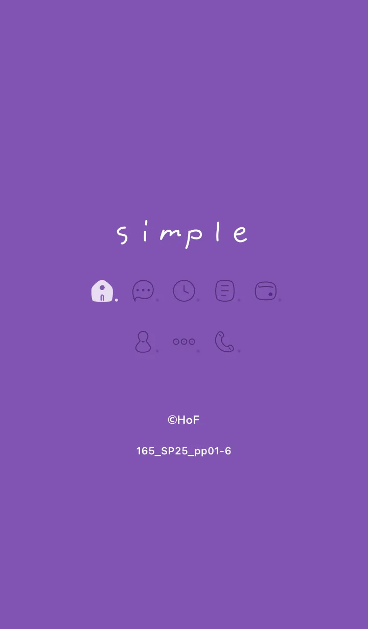 [LINE着せ替え] 165.25_パープル1-6の画像1