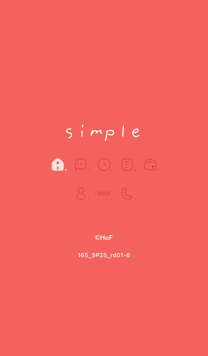 [LINE着せ替え] 165.25_レッド1-6の画像1