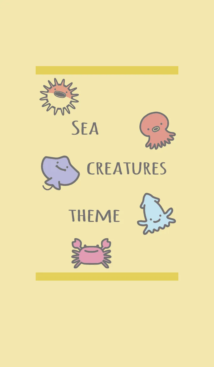 [LINE着せ替え] 黄色 : 海のいきものの画像1