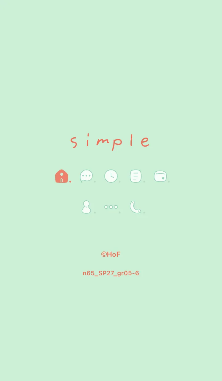 [LINE着せ替え] n65_27_グリーン5-6の画像1