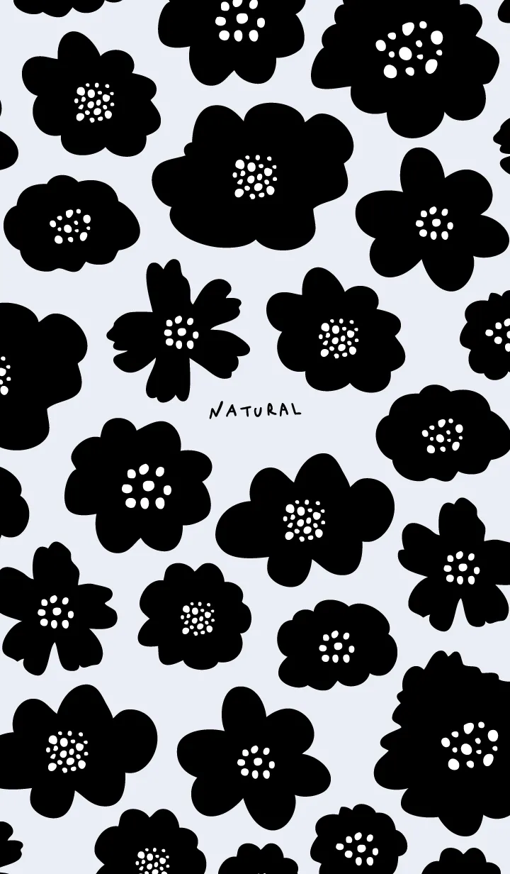 [LINE着せ替え] 花ブラック30の画像1