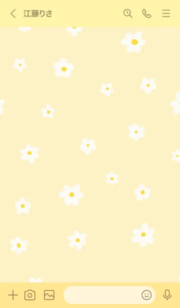 [LINE着せ替え] flower pattern/ yellowの画像3