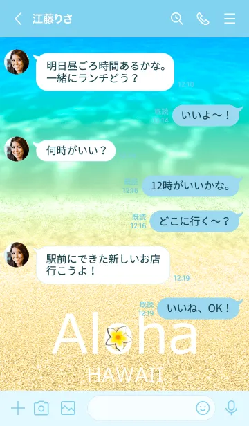 [LINE着せ替え] ハワイ＊ALOHA+245の画像4