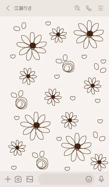 [LINE着せ替え] Little flowers (Drawing ver) 13の画像3