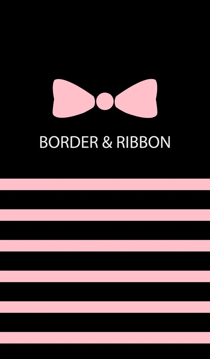 [LINE着せ替え] BORDER & RIBBON -Pink Ribbon 9-の画像1