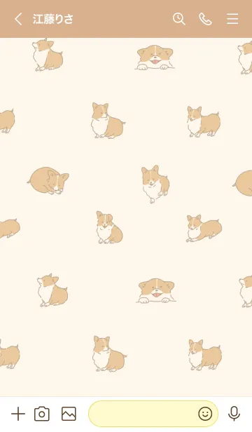 [LINE着せ替え] ふわふわコーギーの画像3