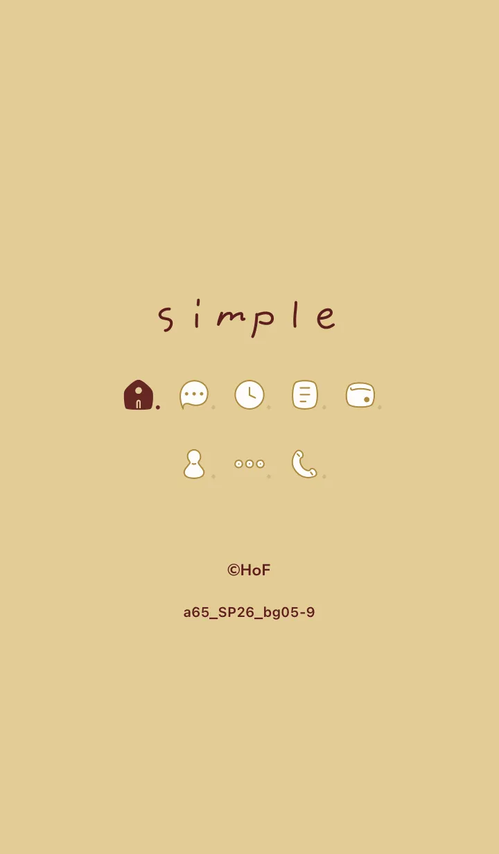 [LINE着せ替え] a65_26_ベージュ5-9の画像1