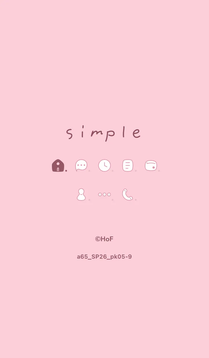 [LINE着せ替え] a65_26_ピンク5-9の画像1