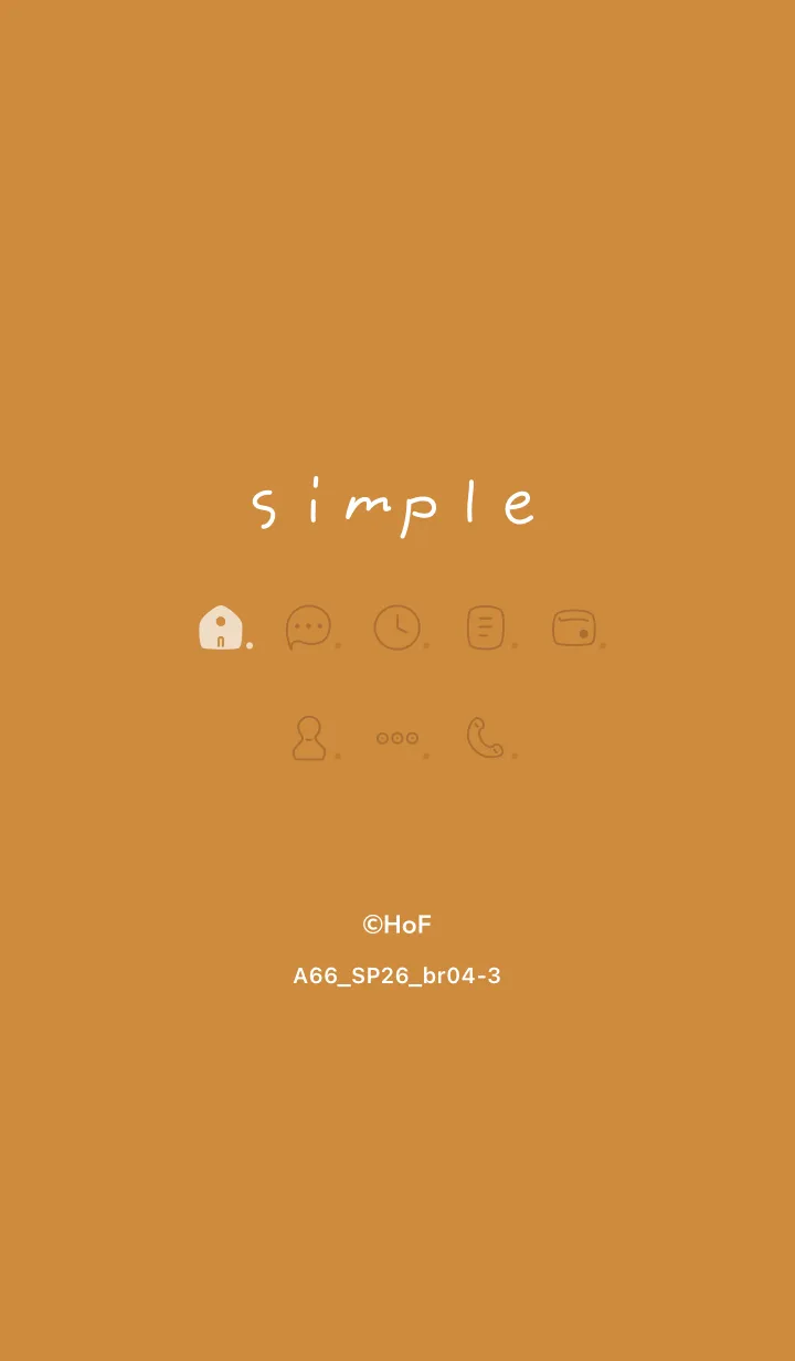 [LINE着せ替え] A66.26_ブラウン4-3の画像1