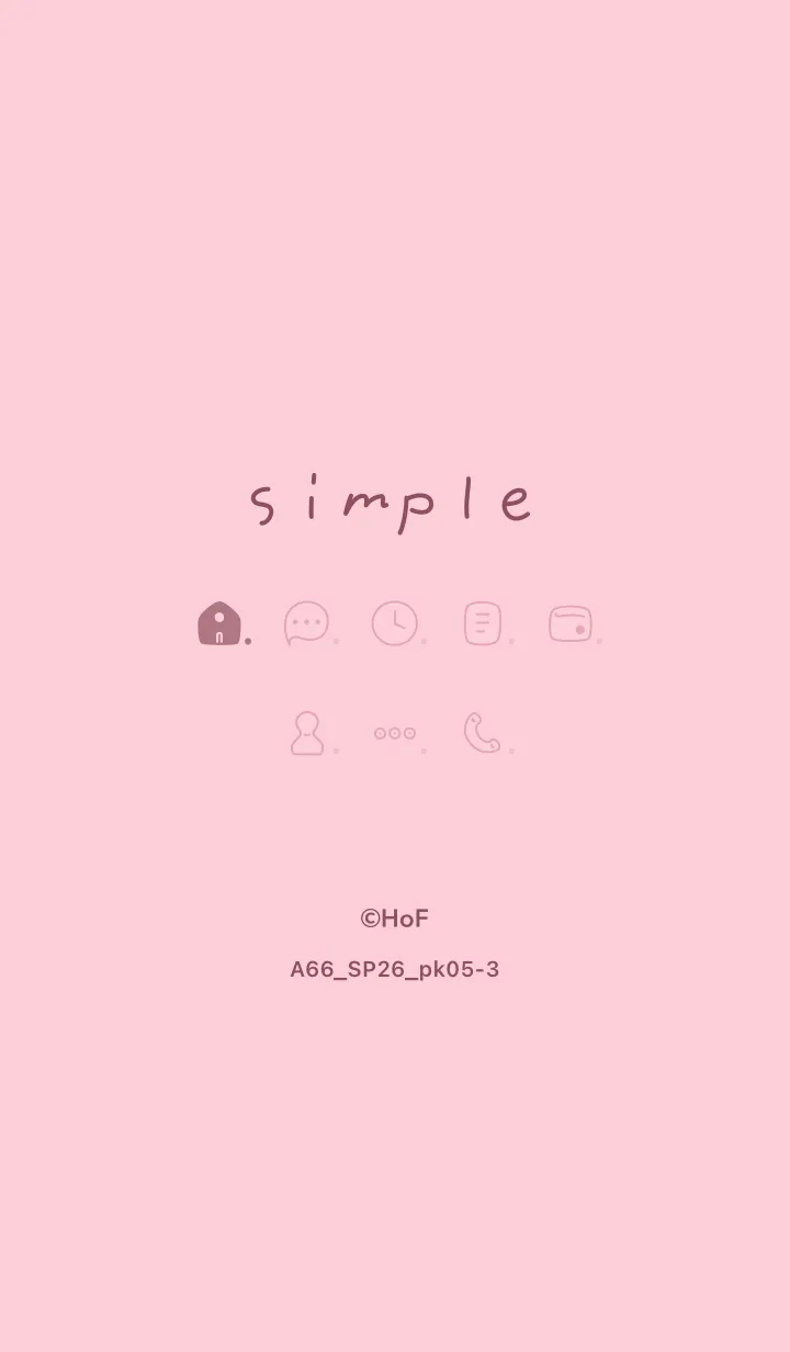 [LINE着せ替え] A66.26_ピンク5-3の画像1