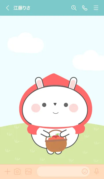 [LINE着せ替え] White Rabbit Red Riding Hood Theme (JP)の画像3