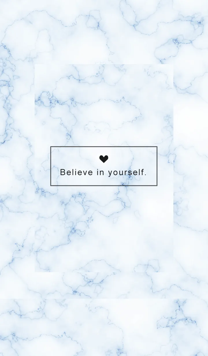 [LINE着せ替え] 「自分を信じて」♥大理石・ブルー2_1の画像1