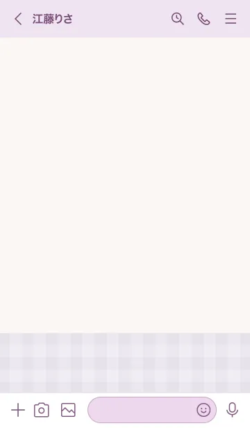 [LINE着せ替え] 無地ギンガムチェックパープル3の画像3