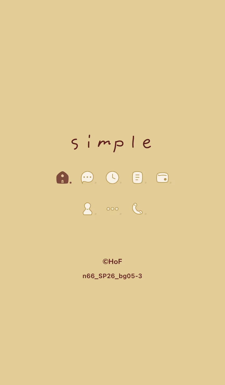 [LINE着せ替え] n66_26_ベージュ5-3の画像1