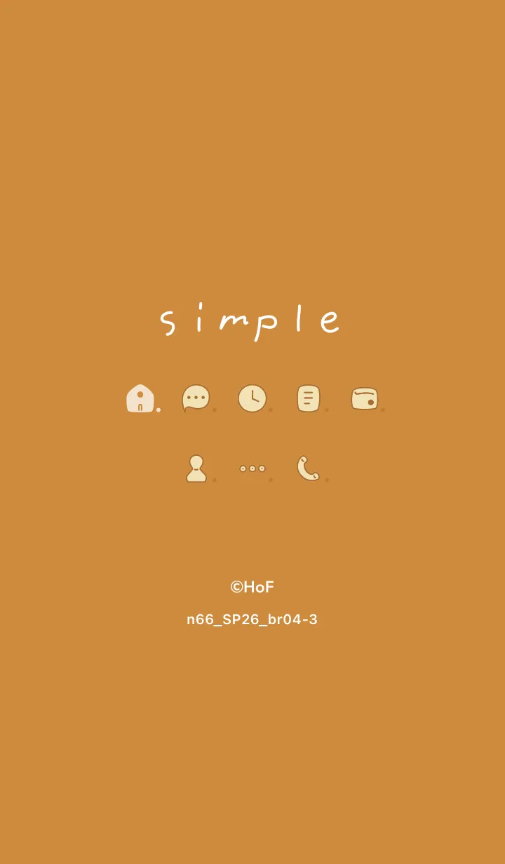 [LINE着せ替え] n66_26_ブラウン4-3の画像1