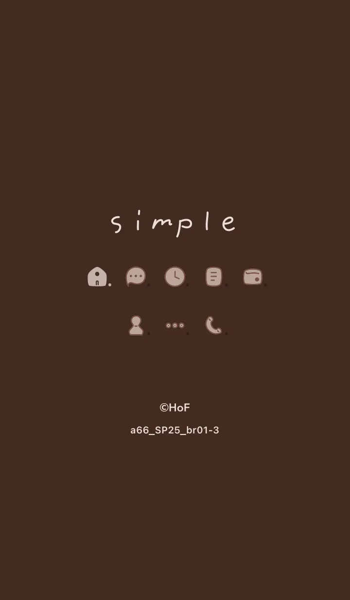 [LINE着せ替え] a66_25_ブラウン1-3の画像1